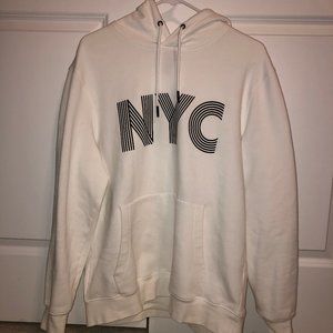 H&M White NYC Hoodie